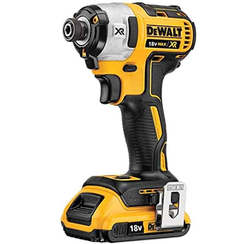 Dewalt 18V Brushless Impact Driver, 205Nm Torque, With 3 Speed, For Fastenings In Wood, Concrete And Metal, 2x2.0Ah Li-Ion Battery With Kitbox, Yellow/Black, Dcf887D2-Gb, 3 Year Warranty