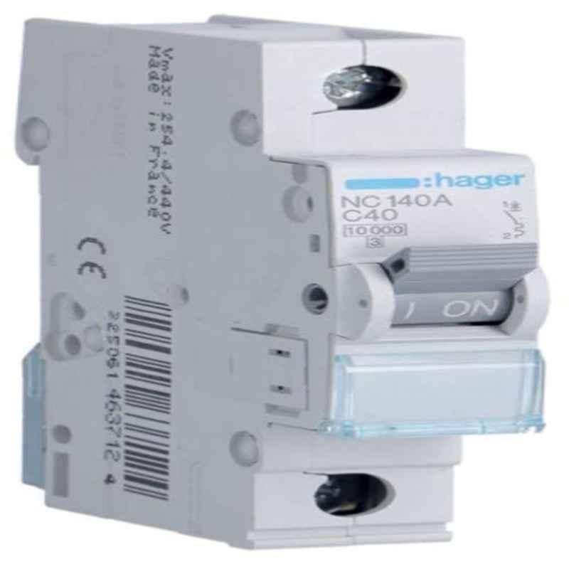 Hager 40A 10kA Miniature Circuit Breaker, NC140A