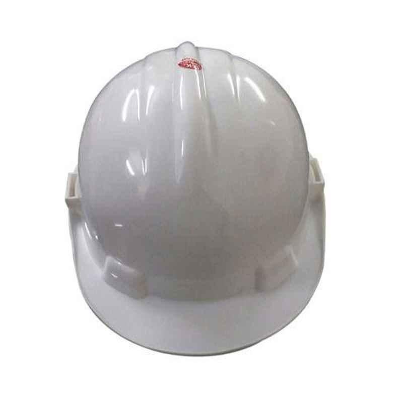 Excel White Ratchet Type Safety Helmet