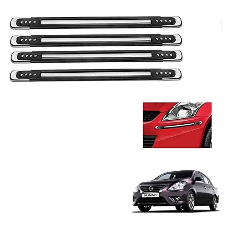 Kozdiko 4 Pcs Black Bumper Guard Protector Set for Nissan Sunny