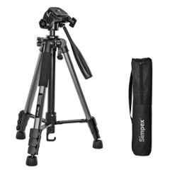 Simpex C-606 Black Lightweight Adjustable Tripod with Carry Bag for DSLR, Mobile Phones, Digital Cameras, Vlogging, Photography & Video Recording