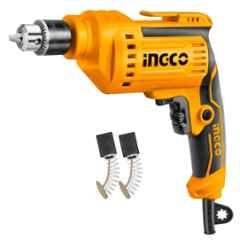 Ingco 10mm 550W 3300rpm Yellow & Black Impact Drill with 2 Pcs Carbon Brushes, ED55038