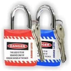 Asian Loto Red & Blue Regular Shackle Jacket Padlock, ALC-LPR-RB (Pack of 2)