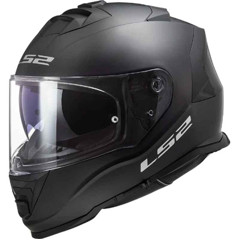 LS2 FF800 Storm Solid Black Full Face Helmet, LS2HFF800SSBML, Size: L