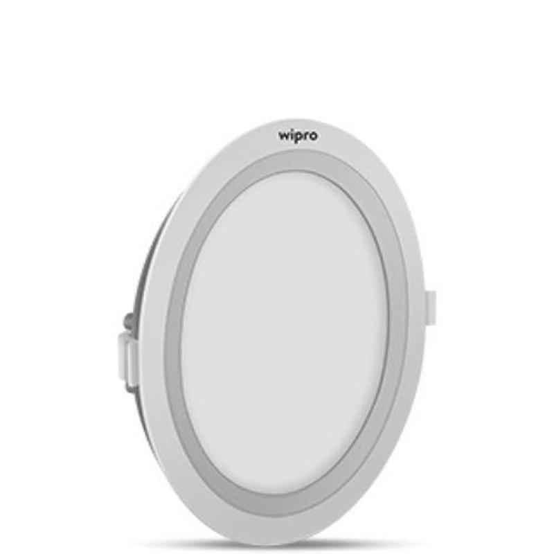 Wipro Garnet 10W Neutral White Round Wave Slim LED Panel Light, D711040