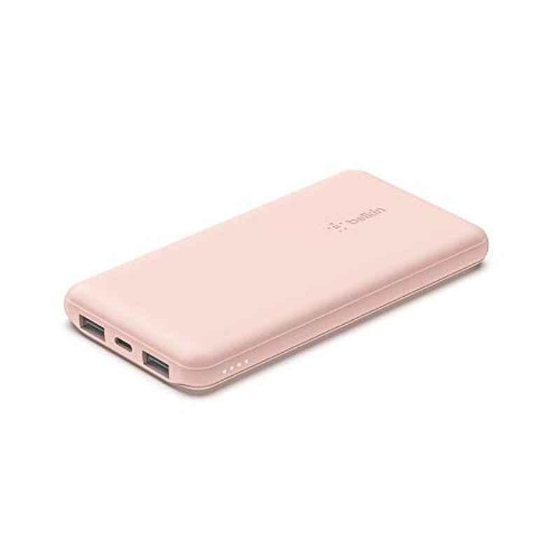 Belkin 10000mAh Rose Gold USB C Portable Power Bank, BPB011
