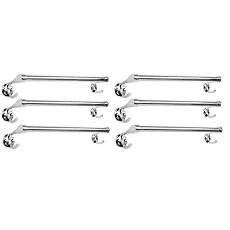 Torofy 24 inch Stainless Steel Silver Wall Mounted Towel Bar (Pack of 6)