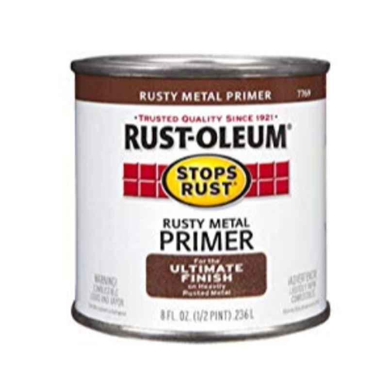 Rust-Oleum Stops Rust 7769730 8 fl Oz Brown Flat Rusty Metal Primer