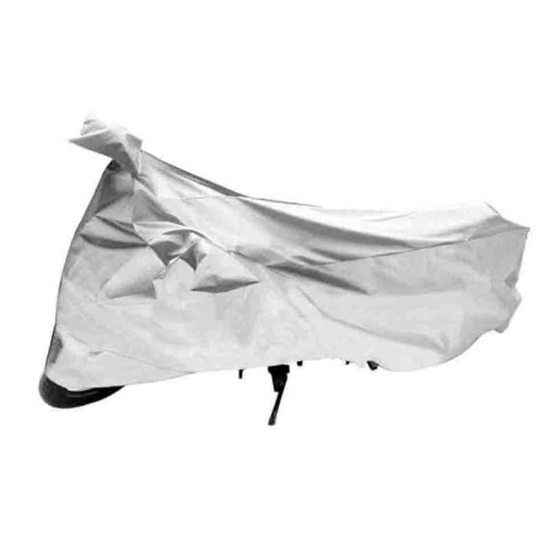 Riderscart Polyester Silver Waterproof Two Wheeler Body Cover with Storage Bag for KTM RC390 BS6
