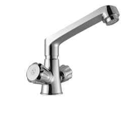 RN Ciaz 1/2 inch Brass Ingot Nickel & Chrome Plated Center Hole Basin Mixer