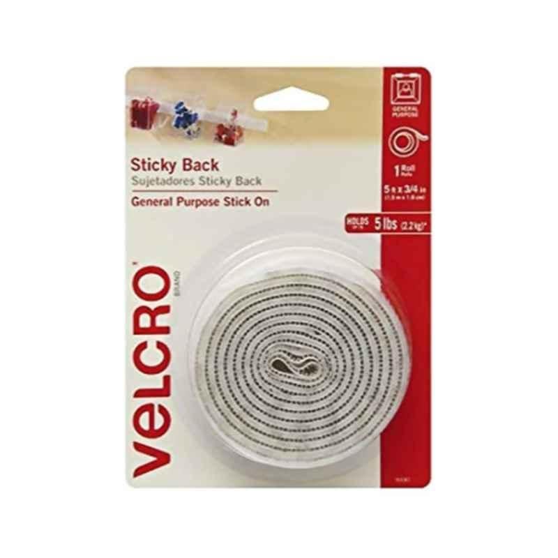 Velcro White Sticky Back Hook & Loop Fasteners, 90087