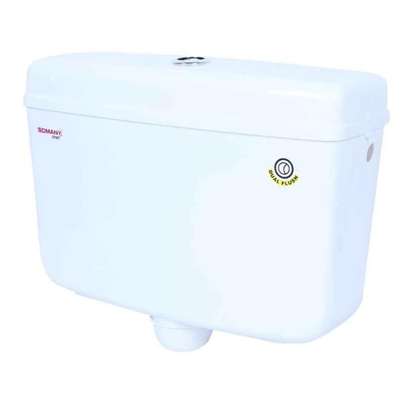 Somany Smart PVC Dual Flush Cistern, 17118001141101