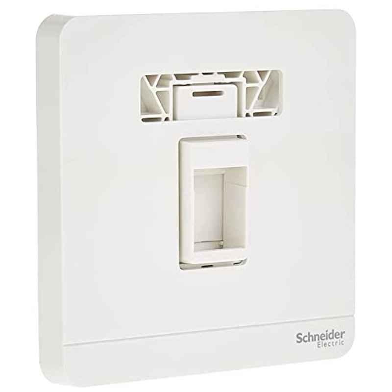 Schneider AvatarOn 1 Gang Polycarbonate White Keystone Wallplate, E8331RJS_WE