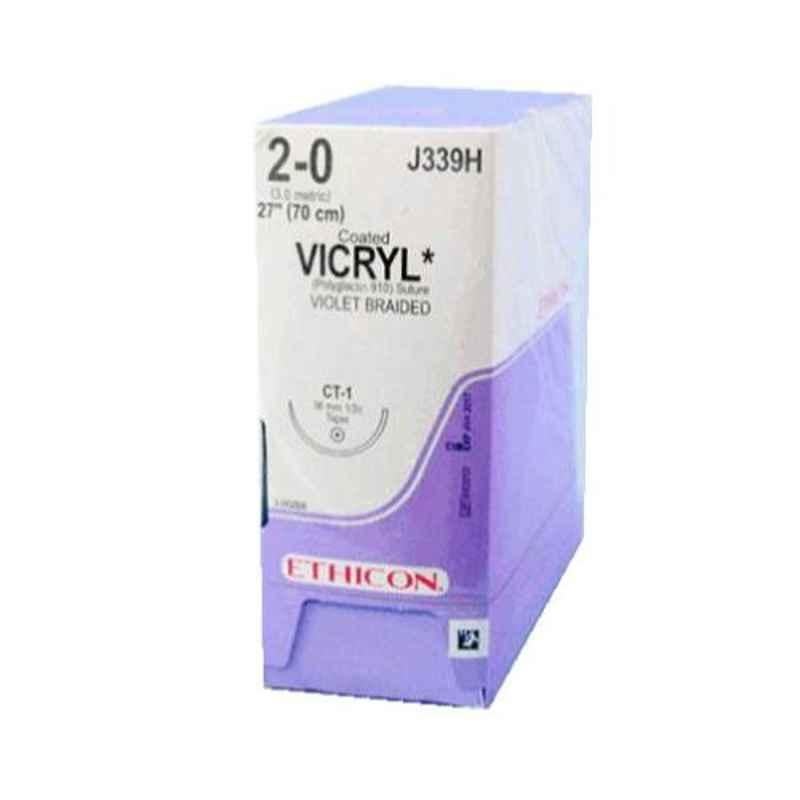 Ethicon NW2356S 12 Pcs 2-0 Dyed Vicryl Polyglactin 910 Suture Box, Size: 35 cm