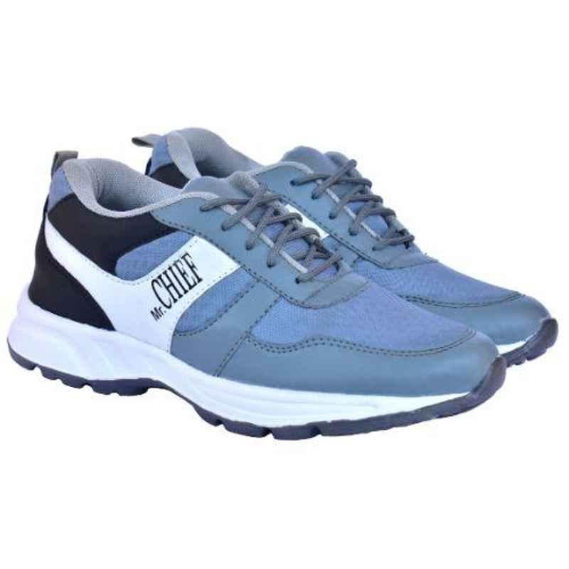 Mr Chief 5022 Grey Smart Sports Running Shoes, Size: 9