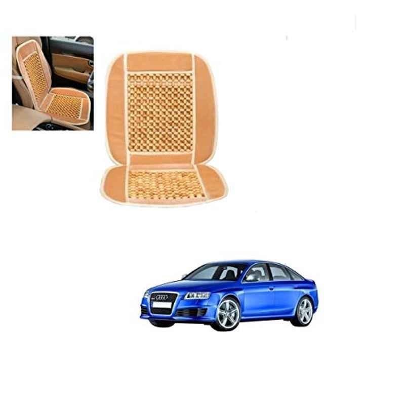Kozdiko Wooden Bead Seat with Beige Velvet Border for Audi RS 6