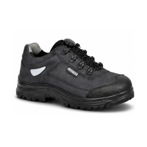 Coffer Safety Leather Black Steel Toe Mens Safety Shoes, 1336, Size: 9