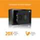 Valencia Crux 200 9L Alloy Steel Black Electronic Digital Security Safe for Home & Office