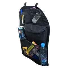 AllExtreme EXNCSOB Nylon Black Car Seat Back Multi Pocket Bag