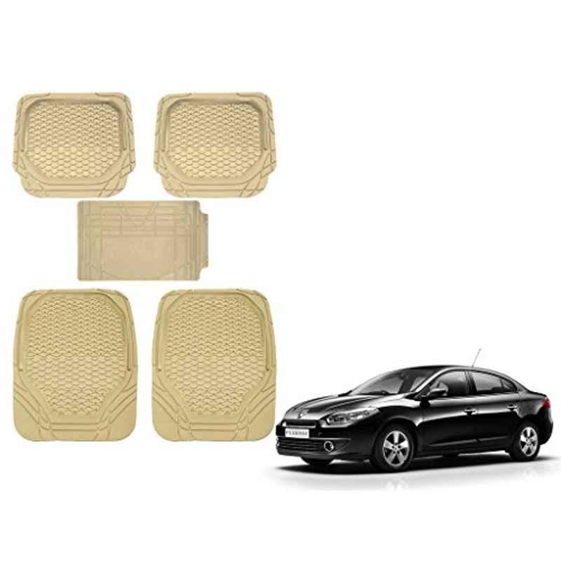 Kozdiko 5 Pcs 8855TW Beige Car Foot Mat Set for Renault Fluence, koz_39685