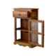 Angel Furniture 58x30x90cm Honey Glossy Finish Solid Sheesham Wood Small Kitchen Crockery Cabinet, AF-174H