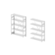 Godrej Altius Lite 1000x500x1900mm Steel Light Grey Storage Rack with 5 Layers (Pack of 2)