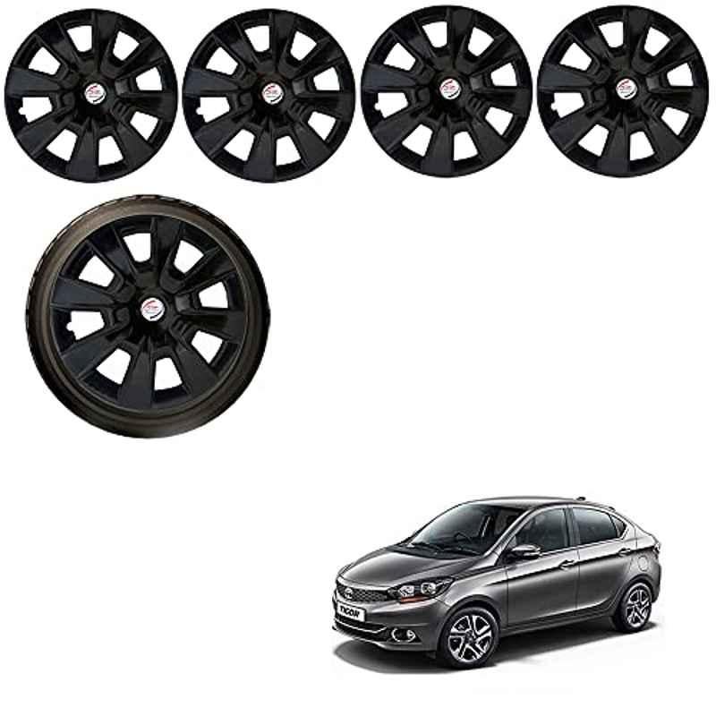 Auto Pearl 4 Pcs 14 inch ABS Black Car Wheel Cover Set for Tata Tigor �XM, XT & XTA
