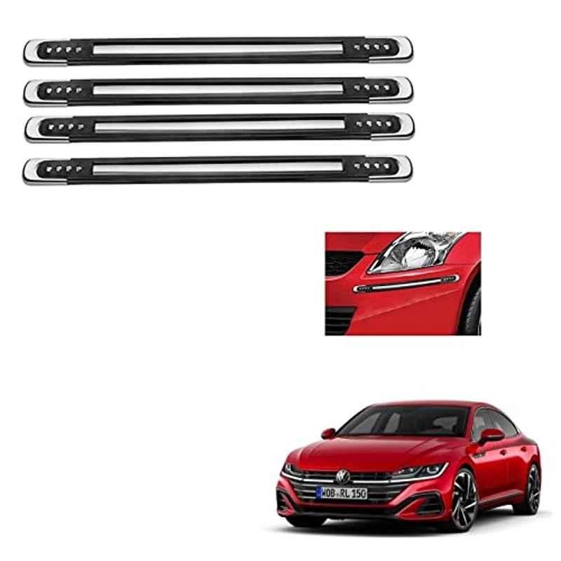 Kozdiko 4 Pcs Black Designer Car Bumper Protector Guard Set for Volkswagen Arteon