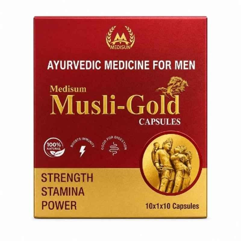 Medisum Biotech 100 Pcs Musli-Gold Capsule for Strength, Vitality, Stamina & Power