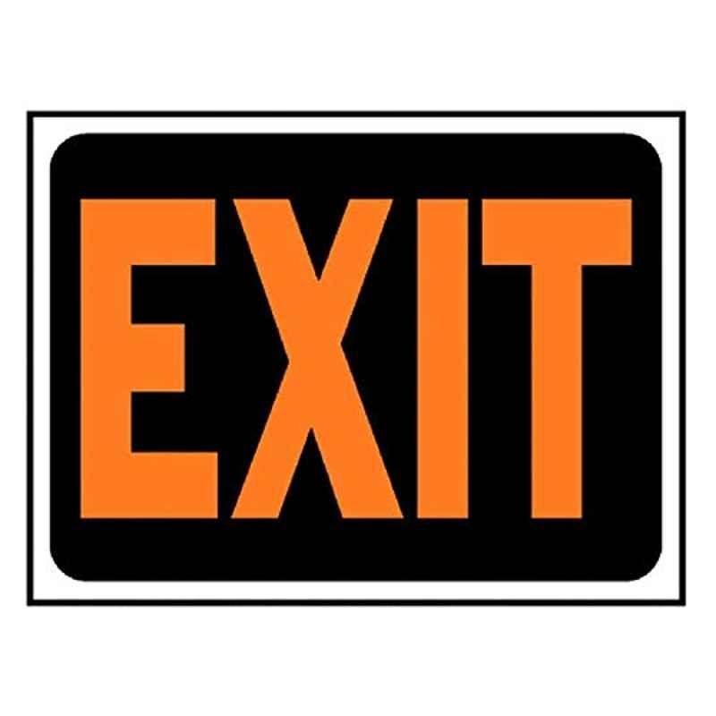 HY-KO 9x12 inch Plastic Black & Orange Exit Sign