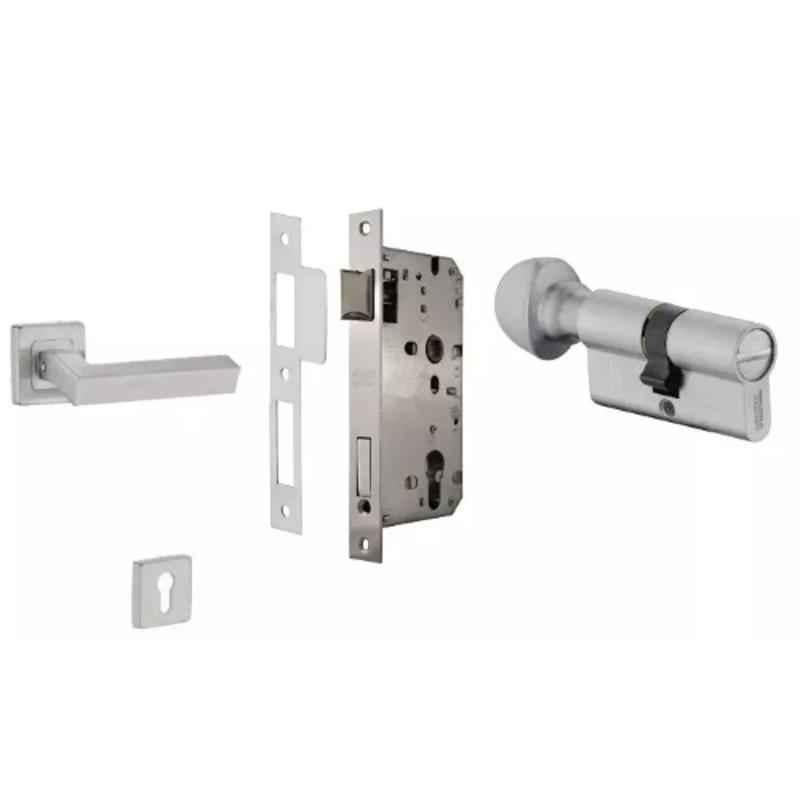 Dorset ML Series Nero 60mm Stainless Steel Door Handle Lock Set with Coin & Knob (Pack of 2)
