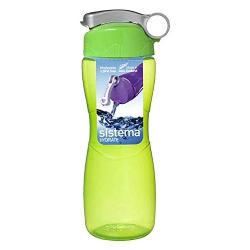 Sistema 645ml Green Hourglass Water Bottle