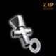 ZAP Brass Chrome Finish 2 In 1 Angle Valve with Wall Flange