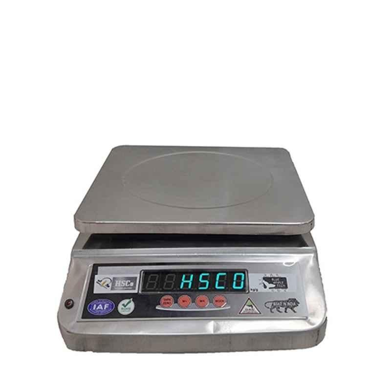 Hsco 50kg 250x300mm Stainless Steel Electronic Table Top Weighing Scale, SSB050