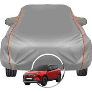 Allextreme Polyester Grey Piping Car Cover with Triple Stitched Reflective Piping for Tata Harrier Fits All Model & Year, TATA-HRR