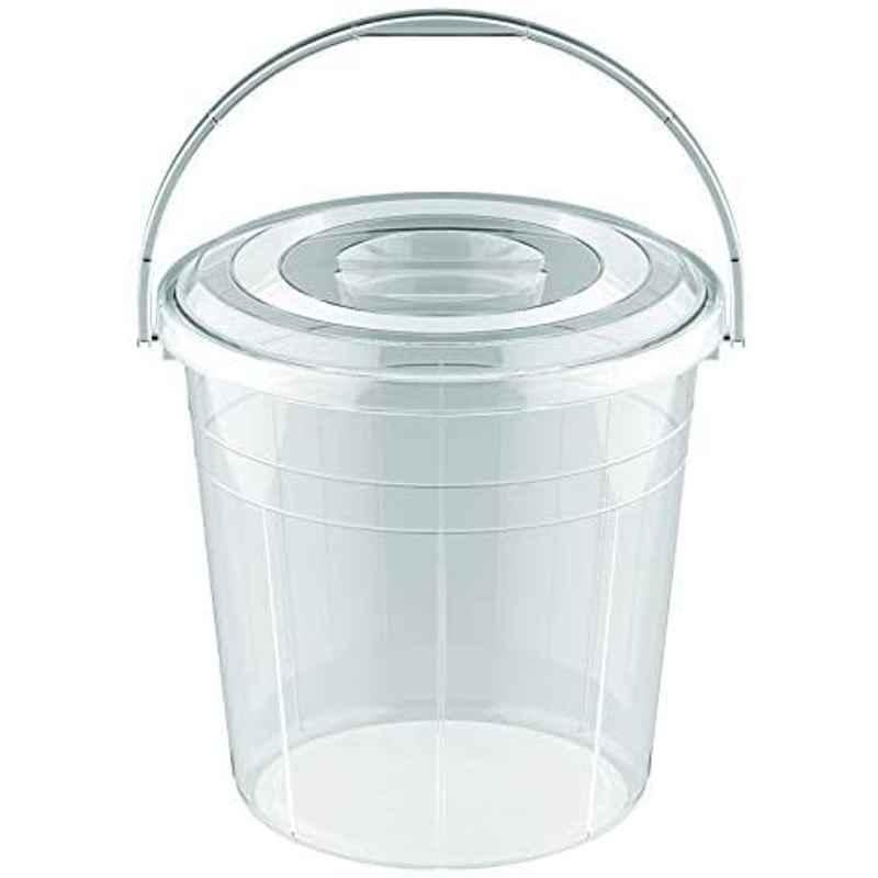 Abbasali 17L Plastic Transparent DX Bucket with Lid