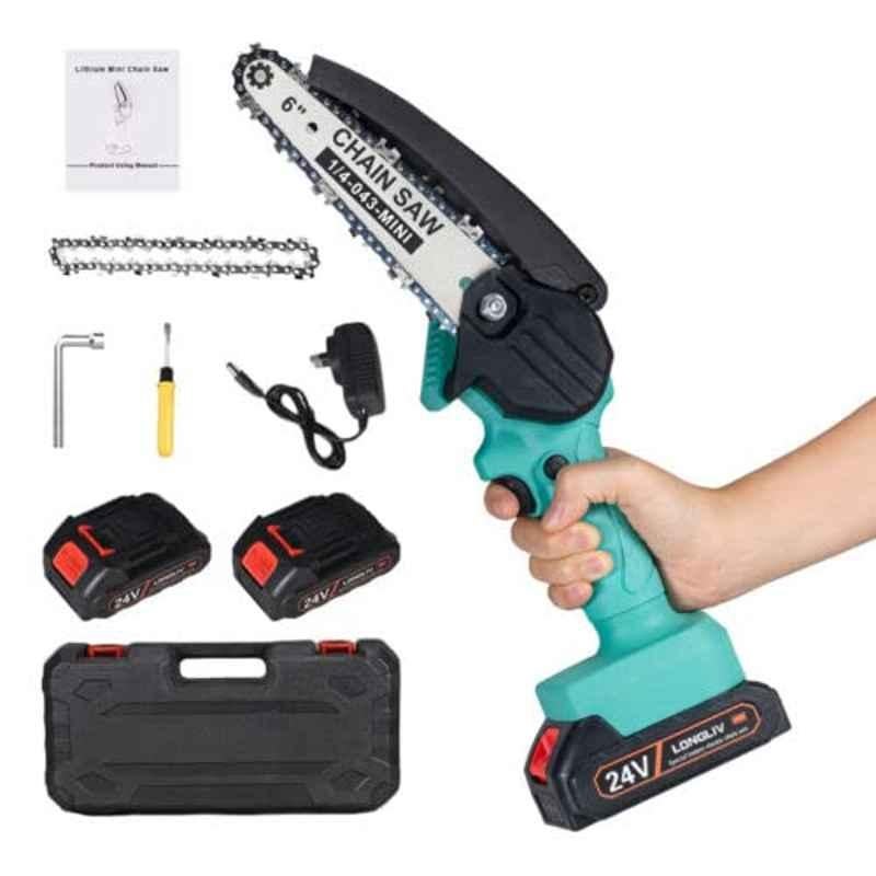 Mini battery operated online chainsaw