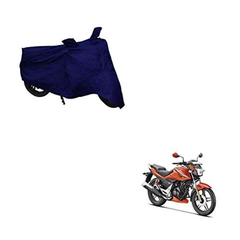 Kozdiko Polyester Matty Blue Dust & Waterproof Bike Body Cover with Mirror Pocket for Hero Xtreme