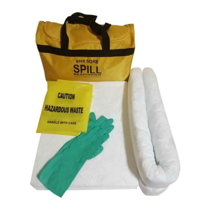 BNR Sorb 5 Gallon Non Woven White & Yellow Oil Chemical Spill Kit