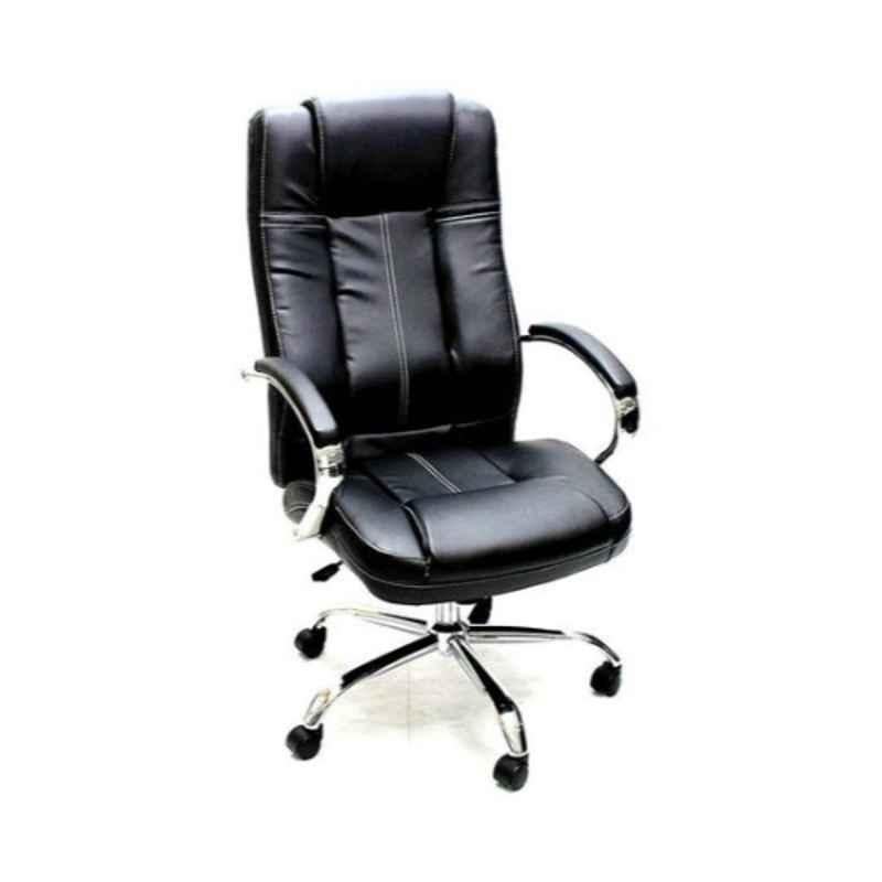 Karnak 10 kg 48x90x50cm PU Leather & Foam Black Executive Office Chair, KC115