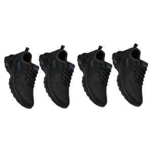 VACPAC Bold Mesh Steel Toe Black Sports Safety Shoes for Daily Use, Size: 8 (Pack of 4)