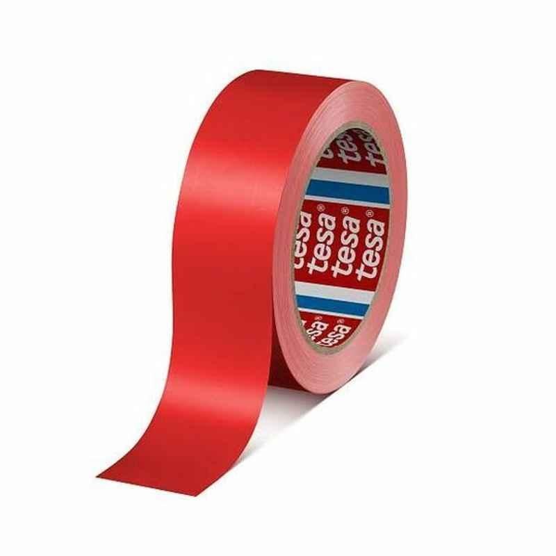 Tesa Packaging Tape, 60404, PVC, 12 mmx66 m, Red