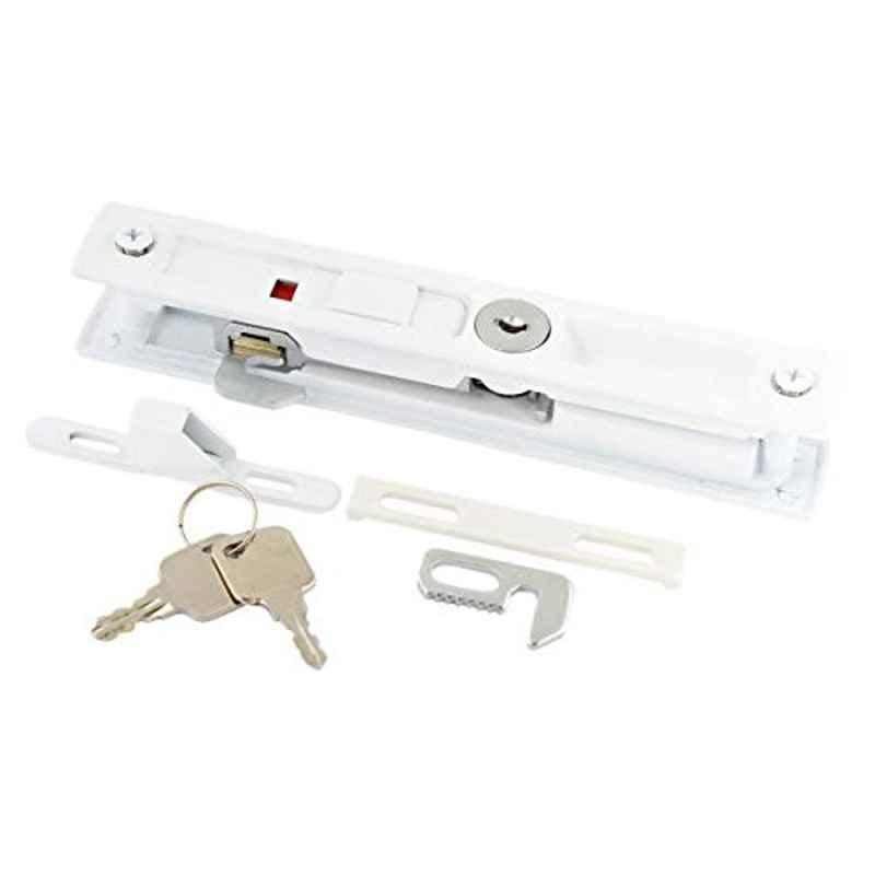 Robustline Aluminum Double Face Sliding Lock With Key-White