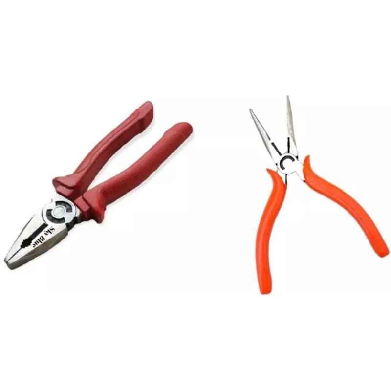Sky Blue 2 Pcs 7.8 inch Lineman Plier Combo, SBE_PLIER_COMBO_MOD_00393