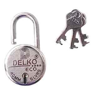 DELKO Eco 40mm 5 Lever Round Padlock with 3 Keys, DPE-0101 (Pack of 10)