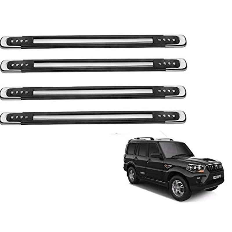 Kozdiko 4 Pcs Designer Black Bumper Protector Set for Mahindra Scorpio, Koz-66064