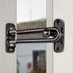 Plantex Heavy Duty Swing Bar Lock/Door Safety Guard with High Security Auxiliary Lock for Home/Office/Hotel SH-42, Nickle-Black Finish