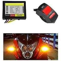 AOW Universal Bike Hazard Flasher Relay with Switch for All LED/Bulb Indicators K-27