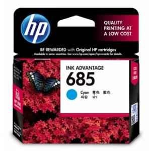 HP 685 Cyan Ink Cartridge, CZ122AA