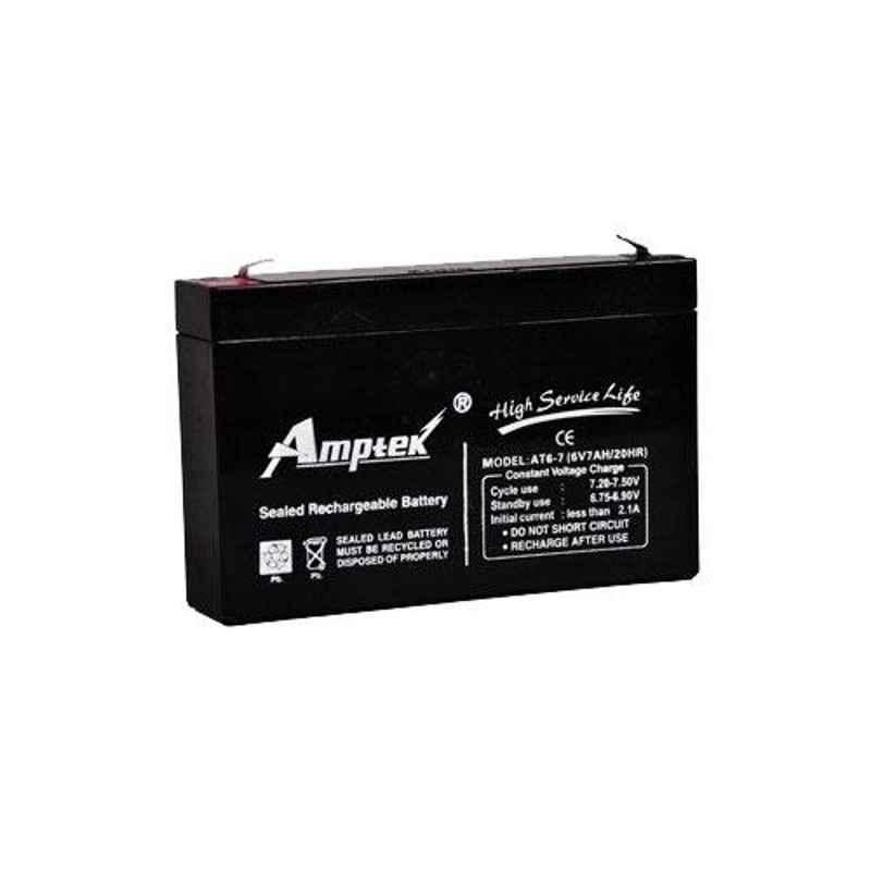 Amptek 6V 7Ah Rechargeable SLA UPS Battery